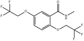 N-METHYL-2,5-BIS(2,2,2-TRIFLUOROETHOXY)BENZENECARBOXAMIDE Struktur