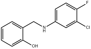 2-[(3-CHLORO-4-FLUORO-PHENYLAMINO)-METHYL]-PHENOL Struktur