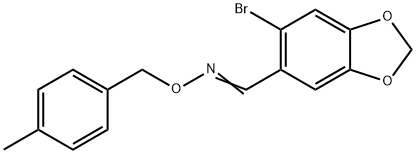 6-BROMO-1,3-BENZODIOXOLE-5-CARBALDEHYDE O-(4-METHYLBENZYL)OXIME Struktur