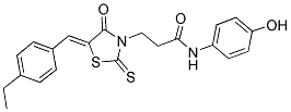 3-[(5Z)-5-(4-ETHYLBENZYLIDENE)-4-OXO-2-THIOXO-1,3-THIAZOLIDIN-3-YL]-N-(4-HYDROXYPHENYL)PROPANAMIDE Struktur