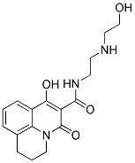 1-HYDROXY-3-OXO-6,7-DIHYDRO-3H,5H-PYRIDO[3,2,1-IJ]QUINOLINE-2-CARBOXYLIC ACID [2-(2-HYDROXY-ETHYLAMINO)-ETHYL]-AMIDE Struktur