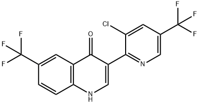 3-[3-CHLORO-5-(TRIFLUOROMETHYL)-2-PYRIDINYL]-6-(TRIFLUOROMETHYL)-4(1H)-QUINOLINONE Struktur