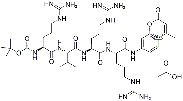 BOC-ARG-VAL-ARG-ARG-AMC ACETATE SALT Struktur