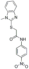 2-[(1-METHYL-1H-BENZIMIDAZOL-2-YL)THIO]-N-(4-NITROPHENYL)ACETAMIDE Struktur