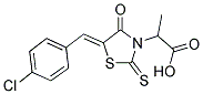 2-[5-(4-CHLORO-BENZYLIDENE)-4-OXO-2-THIOXO-THIAZOLIDIN-3-YL]-PROPIONIC ACID Struktur