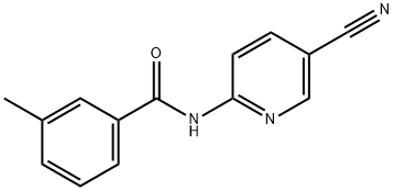 N-(5-CYANO-2-PYRIDINYL)-3-METHYLBENZENECARBOXAMIDE Struktur