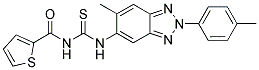 N-({[6-METHYL-2-(4-METHYLPHENYL)-2H-1,2,3-BENZOTRIAZOL-5-YL]AMINO}CARBONOTHIOYL)THIOPHENE-2-CARBOXAMIDE Struktur