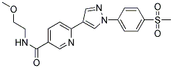 N-(2-METHOXYETHYL)-6-[1-(4-(METHYLSULPHONYL)PHENYL)-1H-PYRAZOL-4-YL]PYRIDINE-3-CARBOXAMIDE Struktur