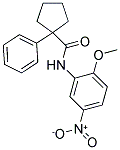 N-(2-METHOXY-5-NITROPHENYL)(PHENYLCYCLOPENTYL)FORMAMIDE Struktur