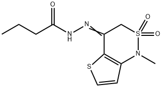 N'-[1-METHYL-2,2-DIOXO-2,3-DIHYDRO-2LAMBDA6-THIENO[3,2-C][1,2]THIAZIN-4(1H)-YLIDEN]BUTANOHYDRAZIDE Struktur