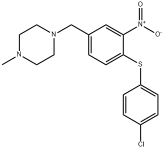 1-(4-[(4-CHLOROPHENYL)SULFANYL]-3-NITROBENZYL)-4-METHYLPIPERAZINE Struktur