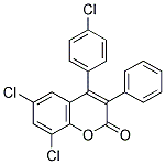 4(4'-CHLOROPHENYL)-6,8-DICHLORO-3-PHENYLCOUMARIN Struktur