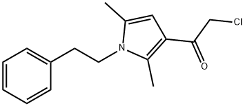 2-CHLORO-1-[2,5-DIMETHYL-1-(2-PHENYLETHYL)-1H-PYRROL-3-YL]ETHANONE Struktur