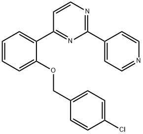 4-(2-[(4-CHLOROBENZYL)OXY]PHENYL)-2-(4-PYRIDINYL)PYRIMIDINE Struktur