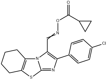 2-(4-CHLOROPHENYL)-3-(([(CYCLOPROPYLCARBONYL)OXY]IMINO)METHYL)-5,6,7,8-TETRAHYDROIMIDAZO[2,1-B][1,3]BENZOTHIAZOLE Struktur