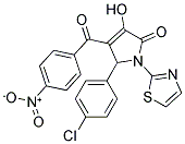 5-(4-CHLOROPHENYL)-3-HYDROXY-4-(4-NITROBENZOYL)-1-THIAZOL-2-YL-1,5-DIHYDROPYRROL-2-ONE Structure