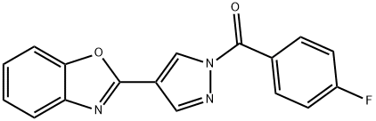 [4-(1,3-BENZOXAZOL-2-YL)-1H-PYRAZOL-1-YL](4-FLUOROPHENYL)METHANONE Struktur