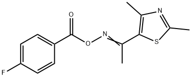 5-([(4-FLUOROBENZOYL)OXY]ETHANIMIDOYL)-2,4-DIMETHYL-1,3-THIAZOLE Struktur