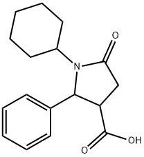 1-CYCLOHEXYL-5-OXO-2-PHENYL-3-PYRROLIDINECARBOXYLIC ACID Struktur