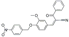 3-(3-METHOXY-4-((4-NITROPHENYL)METHOXY)PHENYL)-2-(PHENYLCARBONYL)PROP-2-ENENITRILE Struktur