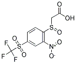 ((2-NITRO-4-[(TRIFLUOROMETHYL)SULFONYL]PHENYL)SULFINYL)ACETIC ACID Struktur