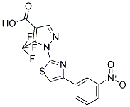 1-[4-(3-NITROPHENYL)-1,3-THIAZOL-2-YL]-5-(TRIFLUOROMETHYL)-1H-PYRAZOLE-4-CARBOXYLIC ACID Struktur