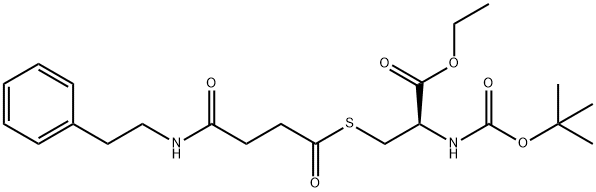 ETHYL 2-[(TERT-BUTOXYCARBONYL)AMINO]-3-([4-OXO-4-(PHENETHYLAMINO)BUTANOYL]SULFANYL)PROPANOATE Struktur