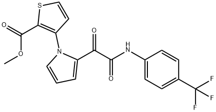 METHYL 3-(2-(2-OXO-2-[4-(TRIFLUOROMETHYL)ANILINO]ACETYL)-1H-PYRROL-1-YL)-2-THIOPHENECARBOXYLATE Struktur