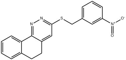 3-[(3-NITROBENZYL)SULFANYL]-5,6-DIHYDROBENZO[H]CINNOLINE Struktur