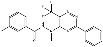 N',3-DIMETHYL-N'-[3-PHENYL-6-(TRIFLUOROMETHYL)-1,2,4-TRIAZIN-5-YL]BENZENECARBOHYDRAZIDE Struktur