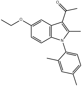 1-[1-(2,4-DIMETHYLPHENYL)-5-ETHOXY-2-METHYL-1H-INDOL-3-YL]ETHANONE Struktur