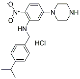 N-(4-ISOPROPYLAMINOBENZYL)-2-NITRO-5-PIPERAZIN-1-YLANILINE HYDROCHLORIDE Struktur