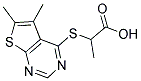 2-(5,6-DIMETHYL-THIENO[2,3-D]PYRIMIDIN-4-YLSULFANYL)-PROPIONIC ACID Struktur