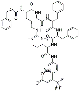 Z-ARG-GLY-PHE-PHE-LEU-AFC, , 結(jié)構(gòu)式