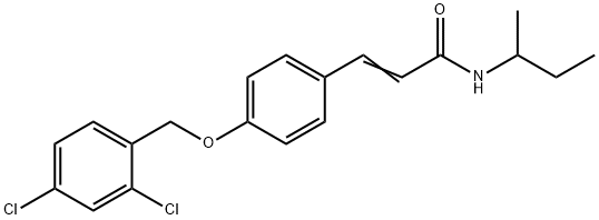 (E)-N-(SEC-BUTYL)-3-(4-[(2,4-DICHLOROBENZYL)OXY]PHENYL)-2-PROPENAMIDE Struktur