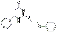 2-[(2-PHENOXYETHYL)THIO]-6-PHENYLPYRIMIDIN-4(1H)-ONE Struktur