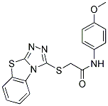 N-(4-METHOXYPHENYL)-2-([1,2,4]TRIAZOLO[3,4-B][1,3]BENZOTHIAZOL-3-YLTHIO)ACETAMIDE Struktur