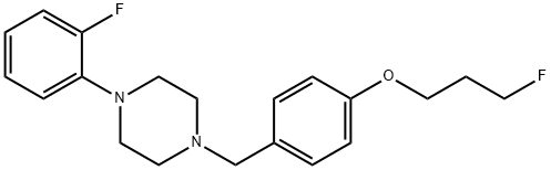 1-(2-FLUOROPHENYL)-4-[4-(3-FLUOROPROPOXY)BENZYL]PIPERAZINE Struktur