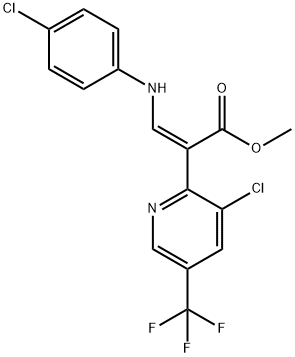 METHYL (Z)-3-(4-CHLOROANILINO)-2-[3-CHLORO-5-(TRIFLUOROMETHYL)-2-PYRIDINYL]-2-PROPENOATE Struktur