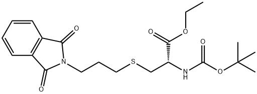 ETHYL 2-[(TERT-BUTOXYCARBONYL)AMINO]-3-([3-(1,3-DIOXO-1,3-DIHYDRO-2H-ISOINDOL-2-YL)PROPYL]SULFANYL)PROPANOATE Struktur