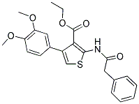 ETHYL 4-(3,4-DIMETHOXYPHENYL)-2-(2-PHENYLACETAMIDO)THIOPHENE-3-CARBOXYLATE Struktur