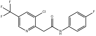 2-[3-CHLORO-5-(TRIFLUOROMETHYL)-2-PYRIDINYL]-N-(4-FLUOROPHENYL)ACETAMIDE Struktur