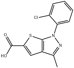 1-(2-CHLORO-PHENYL)-3-METHYL-1H-THIENO[2,3-C]PYRAZOLE-5-CARBOXYLIC ACID Struktur