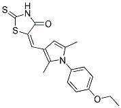 (5E)-5-{[1-(4-ETHOXYPHENYL)-2,5-DIMETHYL-1H-PYRROL-3-YL]METHYLENE}-2-THIOXO-1,3-THIAZOLIDIN-4-ONE Struktur