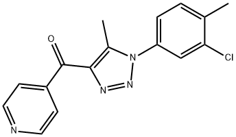 [1-(3-CHLORO-4-METHYLPHENYL)-5-METHYL-1H-1,2,3-TRIAZOL-4-YL](4-PYRIDINYL)METHANONE Struktur