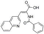 2-(BENZOYLAMINO)-3-(3-QUINOLINYL)ACRYLIC ACID Struktur