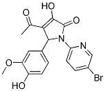 4-ACETYL-1-(5-BROMOPYRIDIN-2-YL)-3-HYDROXY-5-(4-HYDROXY-3-METHOXYPHENYL)-1,5-DIHYDRO-2H-PYRROL-2-ONE Struktur