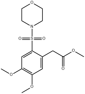 METHYL [4,5-DIMETHOXY-2-(MORPHOLINE-4-SULFONYL)-PHENYL]-ACETATE Struktur