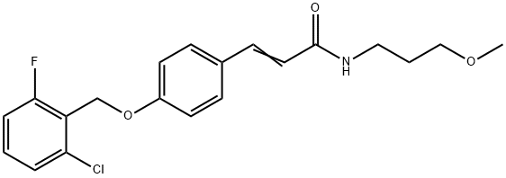 (E)-3-(4-[(2-CHLORO-6-FLUOROBENZYL)OXY]PHENYL)-N-(3-METHOXYPROPYL)-2-PROPENAMIDE Struktur