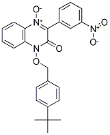 4-(4-TERT-BUTYLBENZYLOXY)-2-(3-NITROPHENYL)-3-OXO-3,4-DIHYDROQUINOXALINE 1-OXIDE Struktur